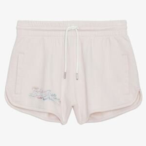 Zadig & Voltaire Smile Pale Pink Cream Cotton Jogger Sweat Shorts - Size S - NWT